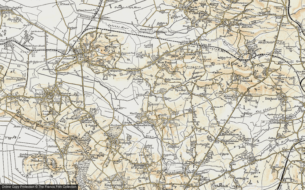 Old Map of Coxbridge, 1899 in 1899