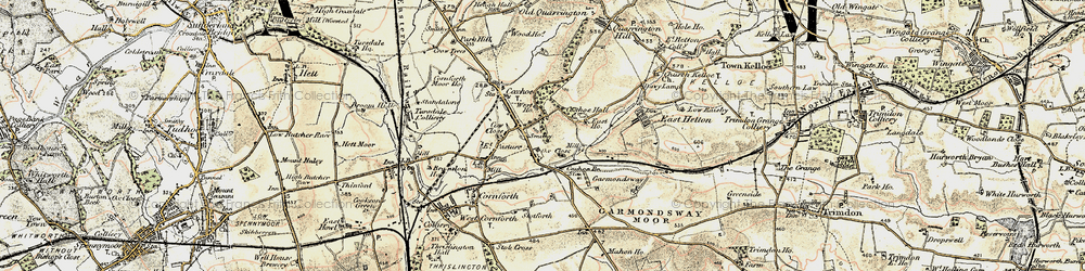 Old map of Coxhoe in 1901-1904