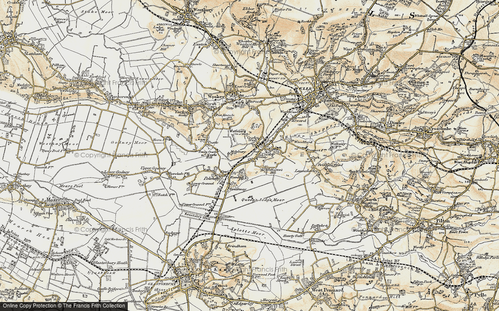 Old Map of Historic Map covering Battlebury in 1899