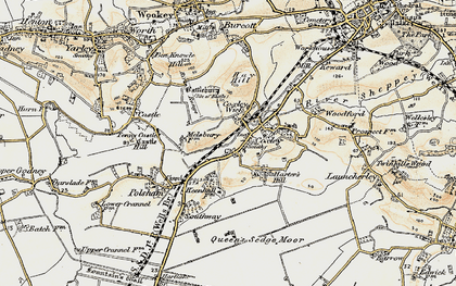 Old map of Coxley Wick in 1899