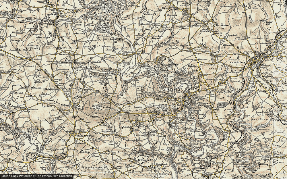 Old Map of Coxpark, 1899-1900 in 1899-1900
