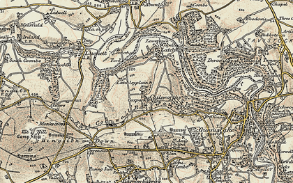 Old map of Coxpark in 1899-1900
