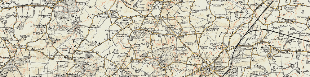 Old map of Coxtie Green in 1898