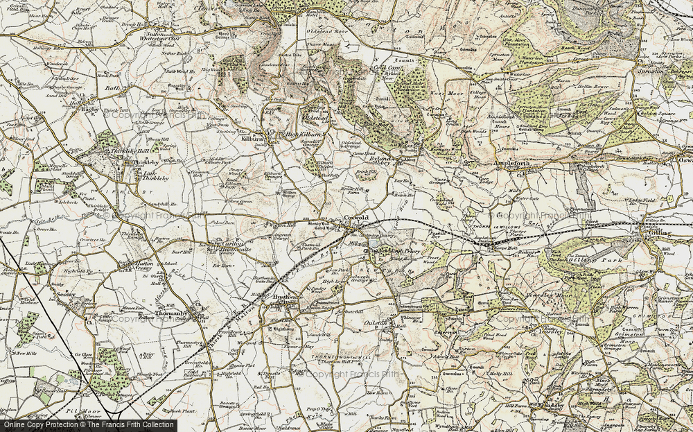 Old Map of Coxwold, 1903-1904 in 1903-1904