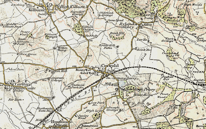 Old map of Coxwold in 1903-1904