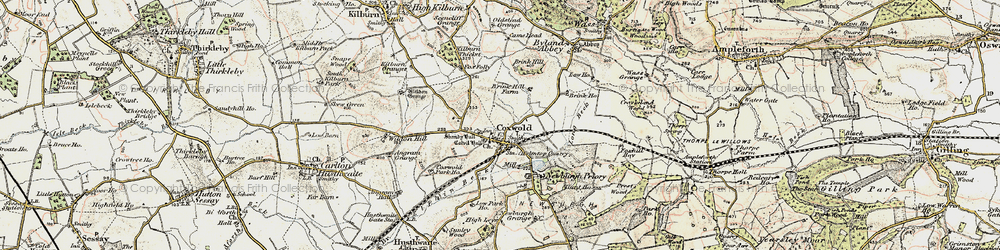Old map of Coxwold in 1903-1904