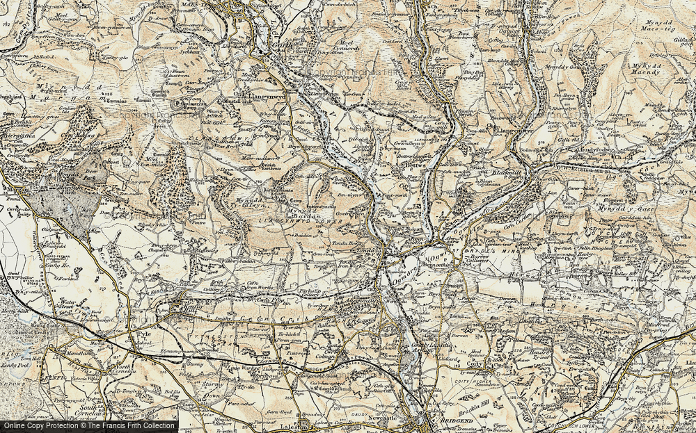 Old Map of Coytrahên, 1900-1901 in 1900-1901