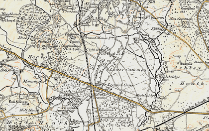 Old map of Crab Orchard in 1897-1909