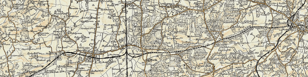 Old map of Ley House in 1898-1902