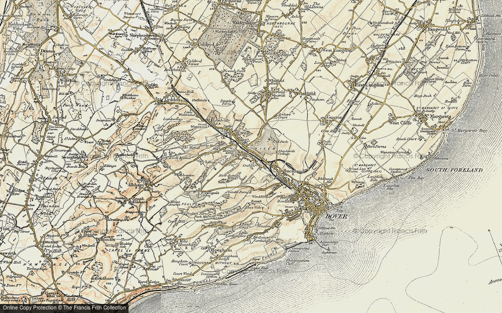 Old Map of Crabble, 1898-1899 in 1898-1899