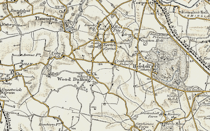Old map of Crabgate in 1902