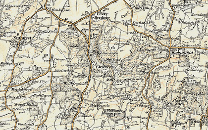 Old map of Free Chase in 1898