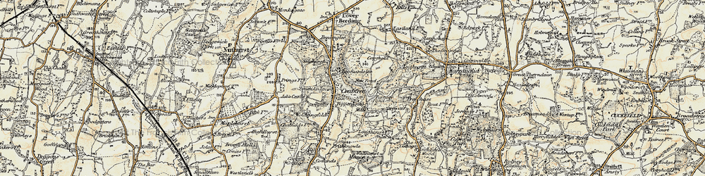 Old map of Free Chase in 1898