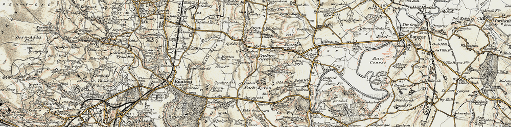 Old map of Crabtree Green in 1902