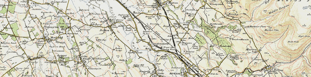 Old map of Brockham in 1901-1904