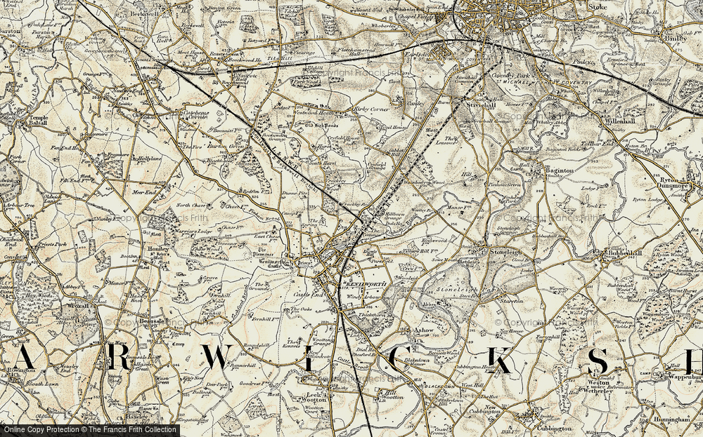 Old Map of Crackley, 1901-1902 in 1901-1902