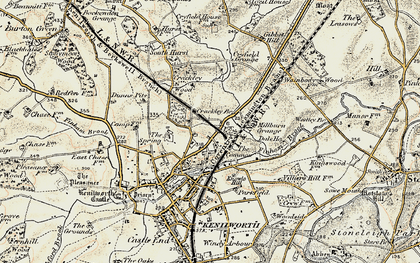 Old map of Crackley in 1901-1902