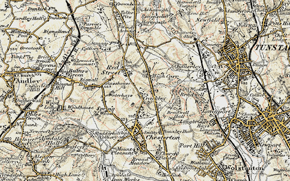 Old map of Crackley in 1902