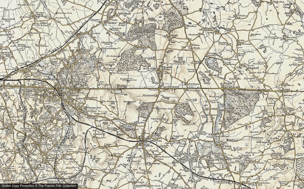 Old Map of Crackleybank, 1902 in 1902