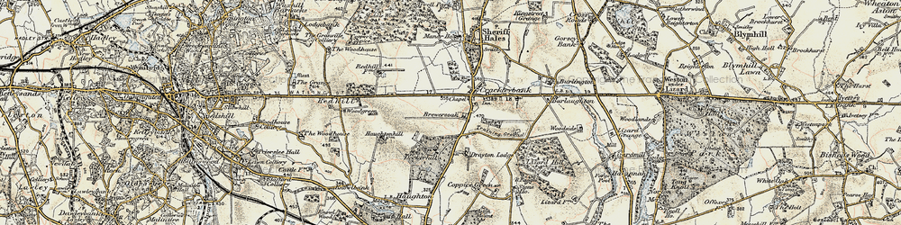 Old map of Crackleybank in 1902