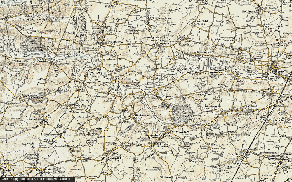 Old Maps of Source of River Waveney, Suffolk - Francis Frith