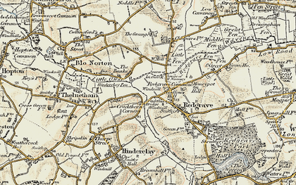 Old map of Crackthorn Corner in 1901