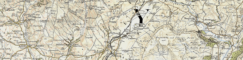 Old map of Linton Moor in 1903-1904