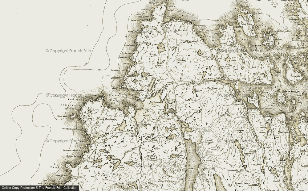 Old Map of Historic Map covering Tolm in 1911