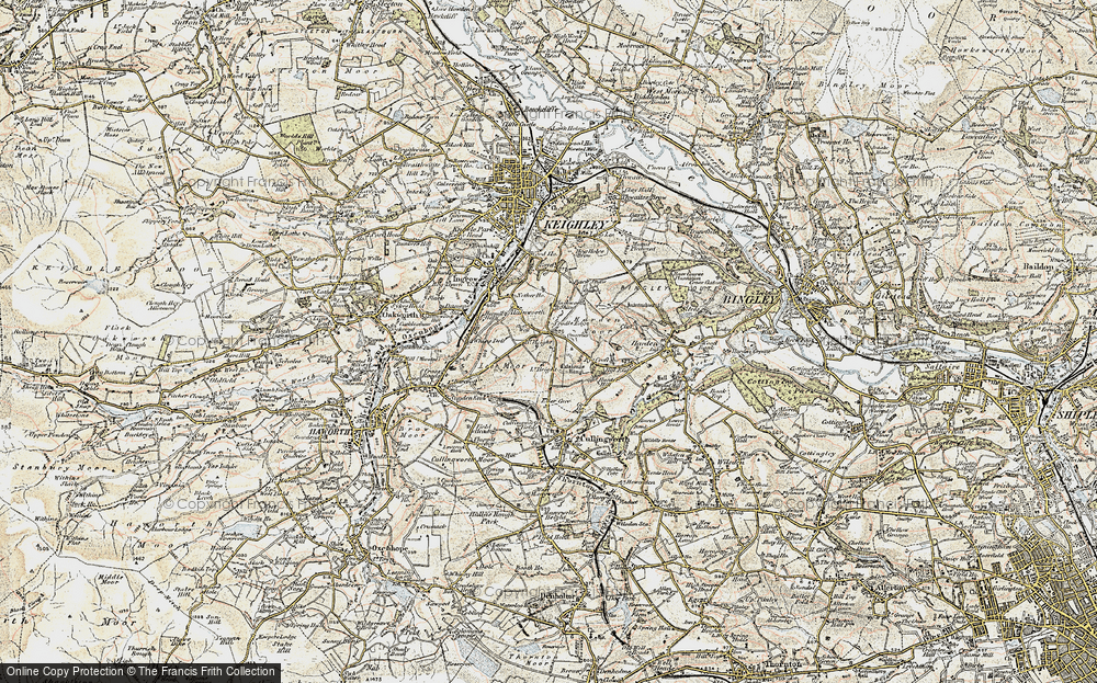 Old Map of Cradle Edge, 1903-1904 in 1903-1904