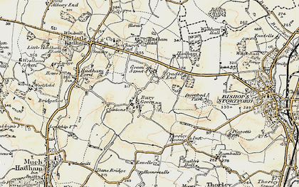 Old map of Cradle End in 1898-1899
