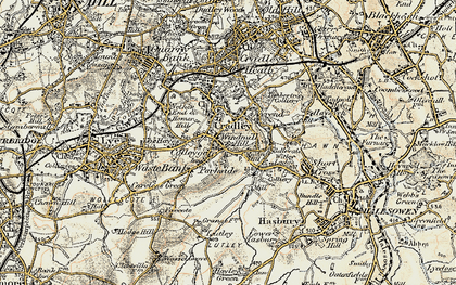 Old map of Cradley in 1901-1902