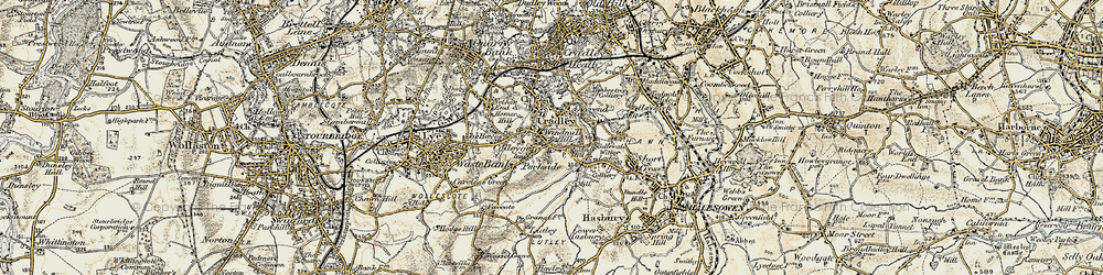 Old map of Cradley in 1901-1902