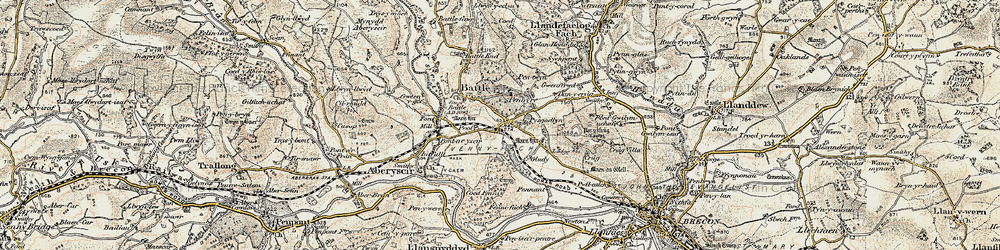 Old map of Penoyre in 1900-1901