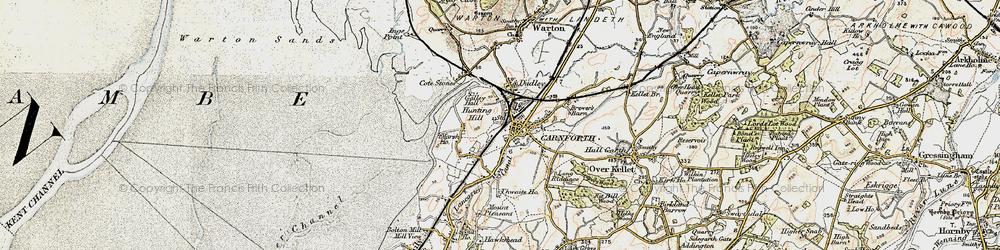 Old map of Crag Bank in 1903-1904