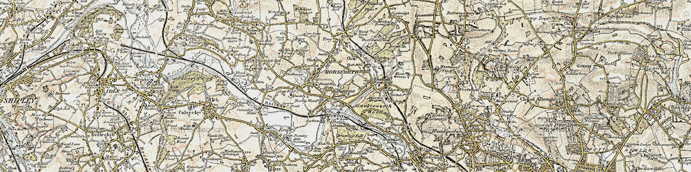 Old map of Cragg Hill in 1903-1904