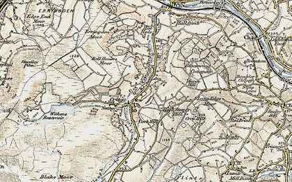 Old map of Cragg Vale in 1903
