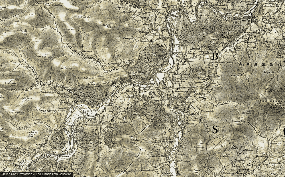 Old Map of Historic Map covering Auchvochkie in 1908-1911