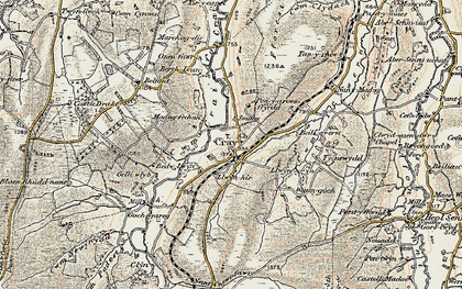 Old map of Fforest Fach in 1900-1901