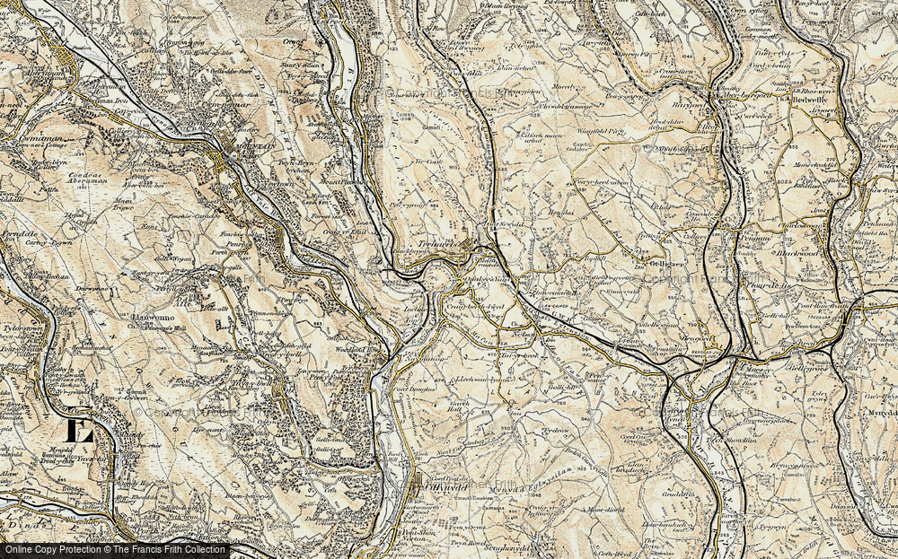 Old Map of Craig Berthlwyd, 1899-1900 in 1899-1900