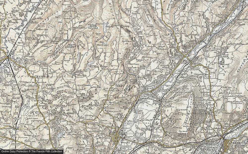 Old Map of Craig-cefn-parc, 1900-1901 in 1900-1901