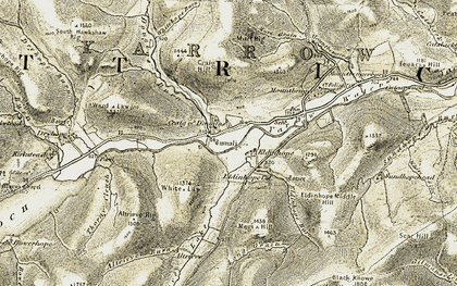 Old map of Altrieve Lake in 1904