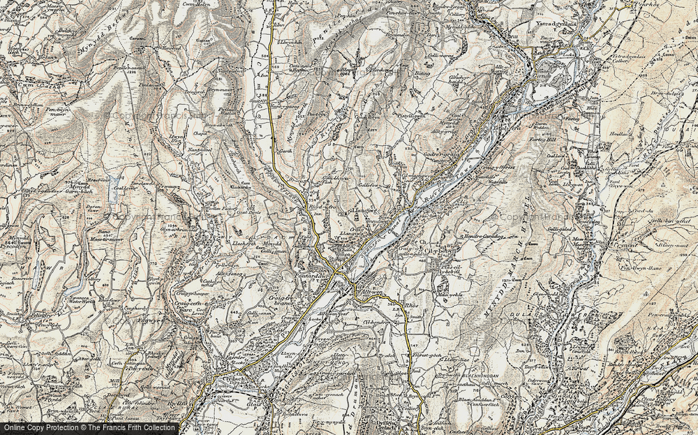 Old Map of Craig Llangiwg, 1900-1901 in 1900-1901