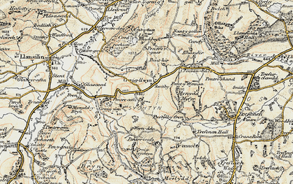 Old map of Craig-llwyn in 1902-1903