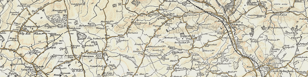 Old map of Craig's End in 1898-1901