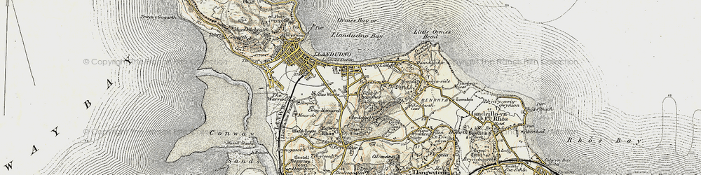 Old map of Craig-y-don in 1902-1903