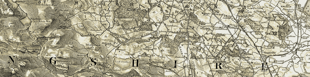 Old map of Barr Wood in 1904-1907