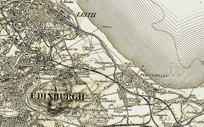 Old map of Craigentinny in 1903-1906