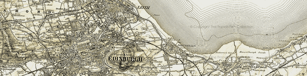 Old map of Craigentinny in 1903-1906