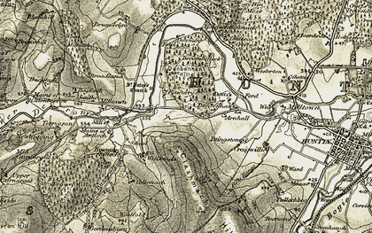 Old map of Bowman-hillock in 1908-1910