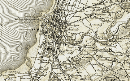 Old map of Craigie in 1904-1906